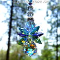  m/w Swarovski Rare Peacock Color AB Wings Angel S