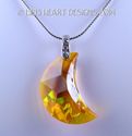 m/w Swarovski RARE AB Dark Topaz Moon Necklace Sun