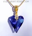 m/w Swarovski TANZANITE Purple Wild Heart Necklace