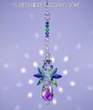  m/w Swarovski Large Rare Peacock AB Wings Angel S