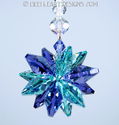 m/w Swarovski Crystal Rare Tanzanite + Aqua SunCat