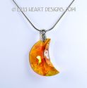 m/w Swarovski RARE AB Dark Topaz Moon Necklace Sun
