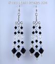 m/w Swarovski Crystal Jet Aurora and SS Chandelier