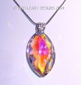 m/w Swarovski Crystal Necklace Rosaline Pink Marqu