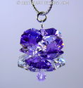 m/w Swarovski Light and Dark Purple LOTUS Pendant 