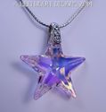 m/w Swarovski RARE AB Rosaline Pink Star Silver Pl