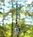 m/w Swarovski Grateful Dead Skull Suncatcher + Cha