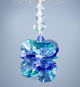 m/w Swarovski Crystal Rare Tanzanite + Aqua SunCat