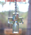 m/w Swarovski Crystal 40mm Clear Cross LONG Chakra