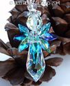  m/w Swarovski Large Rare Peacock AB Wings Angel S