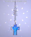 m/w Swarovski Crystal Aurora CROSS with AB HEARTS 