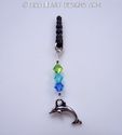 m/w Swarovski Smart Phone Jewel DOLPHIN Dust Plug 