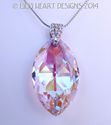 m/w Swarovski Crystal Necklace Rosaline Pink Marqu