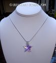 m/w Swarovski RARE AB Rosaline Pink Star Silver Pl