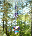 m/w Swarovski RARE AB 40mm Violet Heart Octagons S