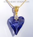 m/w Swarovski TANZANITE Purple Wild Heart Necklace