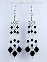 m/w Swarovski Crystal Jet Aurora and SS Chandelier