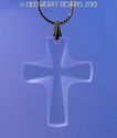 m/w Swarovski Laliqe Frosted Cross on Gold Plated 