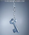 m/w Swarovski Crystal Blue Shade Big Yoko Ono Key 