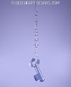 m/w Swarovski Crystal Blue Shade Big Yoko Ono Key 