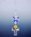 m/w Swarovski 40mm Cross with RARE AB Purple Star 