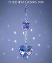 m/w Swarovski RARE AB 40mm Violet Heart Octagons S
