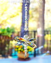 m/w Swarovski Crystal Aurora Borealis Dragonfly Su