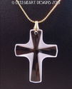 m/w Swarovski Laliqe Frosted Cross on Gold Plated 