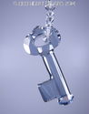 m/w Swarovski Crystal Blue Shade Big Yoko Ono Key 
