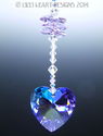 m/w Swarovski RARE AB 40mm Violet Heart Octagons S