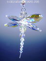 m/w Swarovski Crystal Aurora Borealis Dragonfly Su