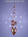 m/w Swarovski Crystal Copper Wild Heart with Star 