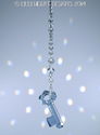 m/w Swarovski Crystal Blue Shade Big Yoko Ono Key 