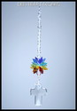 40mm SWAROVSKI CRYSTAL CROSS With RAINBOW CHAKRA S