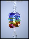 40mm SWAROVSKI CRYSTAL CROSS With RAINBOW CHAKRA S