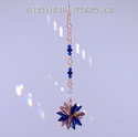 m/w Swarovski Cobalt Blue + Light Peach Car Charm 