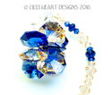 m/w Swarovski Cobalt Blue + Light Peach Car Charm 