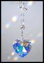 Swarovsk 28mm Auroroa Borealis HEART SUN CATCHER W