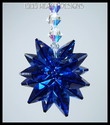 SWAROVSKI CRYSTAL SUNBURST DK Sapphire AND Clear 1