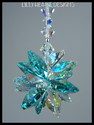 SWAROVSKI CRYSTAL SUNCATCHER Antique Green And AB 