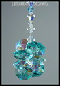 SWAROVSKI CRYSTAL SUNCATCHER Antique Green And AB 