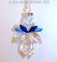  m/w Swarovski Rare Large Quad Winged Blue Angel S