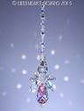  m/w Swarovski Crystal Big AB Quad Winged Angel Su