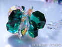 m/w Swarovski Crystal Emerald Green + Aurora Star 