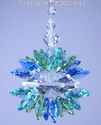 m/w Swarovski Crystal HUGE Dbl Ocean Colors LOTUS 