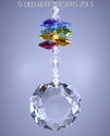 m/w Swarovski Dahlia with 7 Healing Chakra Colors 