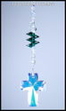 m/w Swarovski Crystal AB Cross EMERALD HEARTS Sun 
