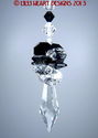 m/w Swarovski 50mm Icicle Pendulum Jet and Clear S