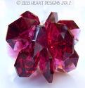 m/w Swarovski Crystal Bordeaux Red Star Feng Shui 