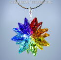 m/w Swarovski Crystal Chakra 7 Color Star SunCatch